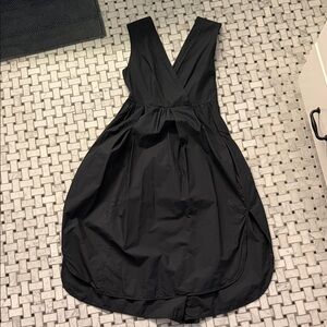 COS Black High-Low V-Neck Dress
